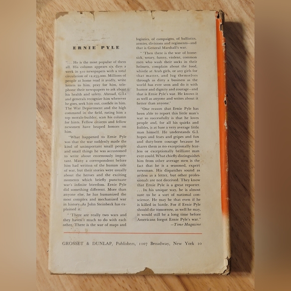 VTG BRAVE MEN by Ernie Pyle (1945, Hardcover, Dust Jacket) WWII - 12th Printing - Picture 2 of 12